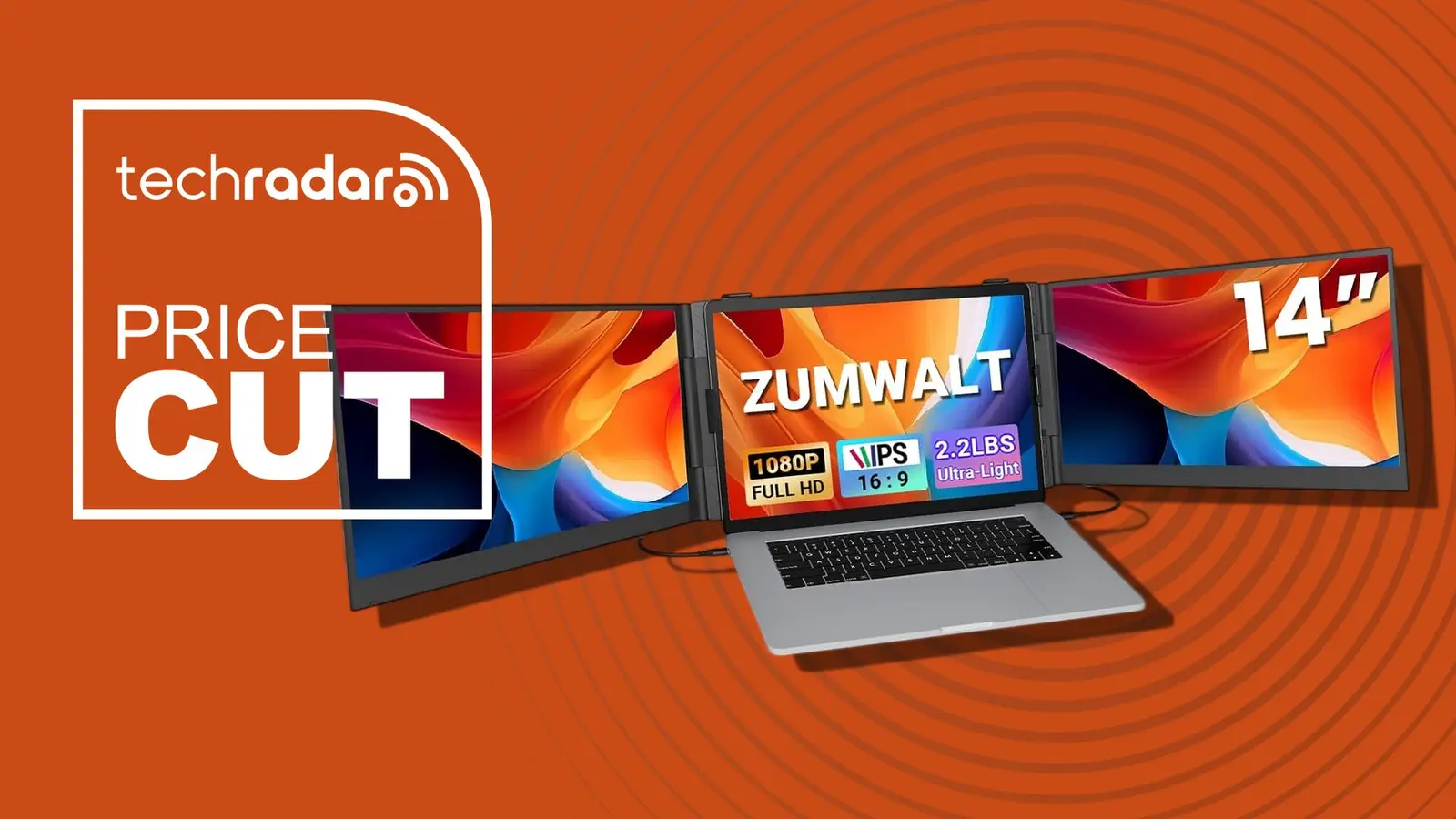 Setup triplu de ecrane pentru laptop, la doar 230 de dolari